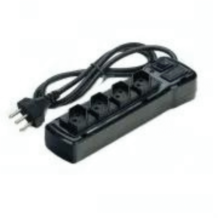 FILTRO DE LINHA ABS 4 TOMADAS NBR 14136 COR PRETO