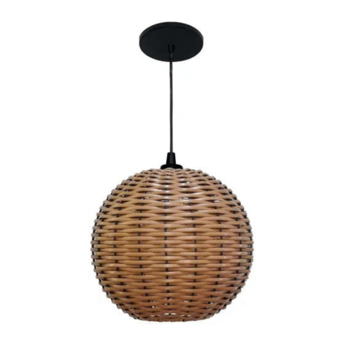 PENDENTE JUNCO GLOBO TABACO 35CM