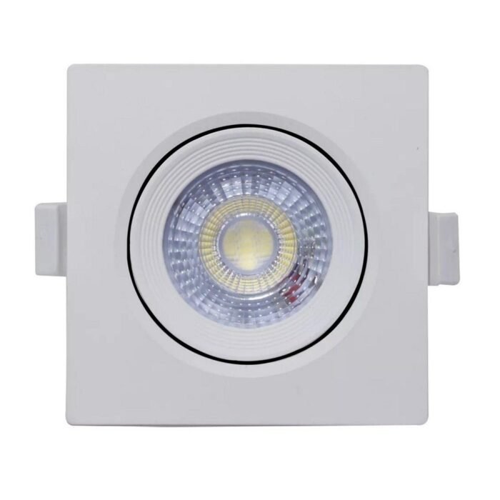 SPOT LED EMBUTIR QUADRADO 5W 3000K BIVOLT GALAXY LED