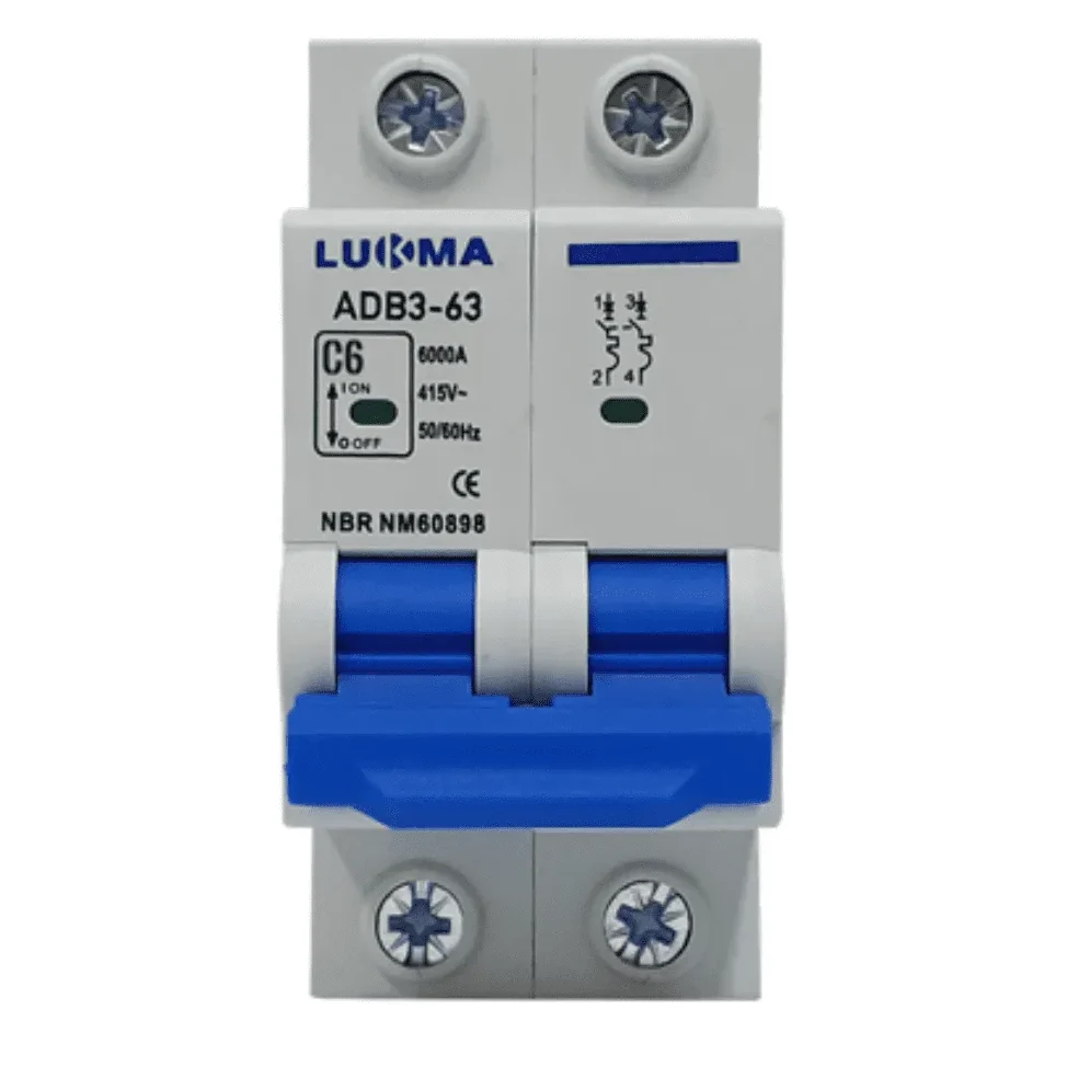 DISJUNTOR CURVA C BIPOLAR 63A LUKMA