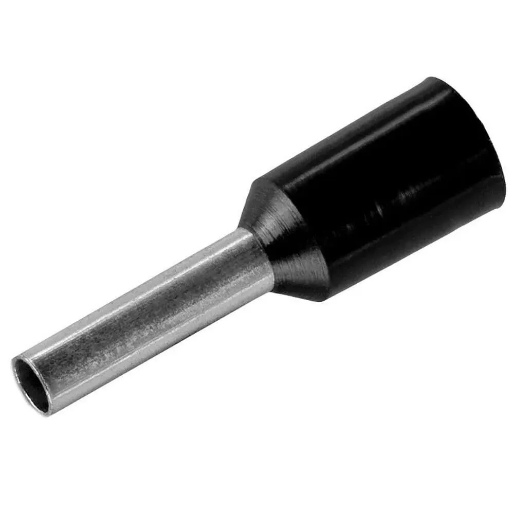 TERMINAL TUBULAR ILHOS 1,5MM PRETO LUKMA